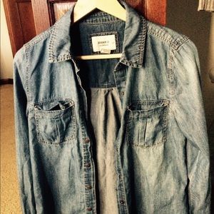 Jean button up shirt